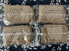 4 Pairs ASP Global NON SKID hospital slipper socks TAN Double Tread size LARGE