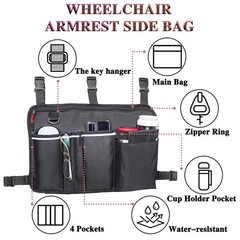 TONINT Large Walker Bag with Water Cup Holder,Walker Extra Large, Large-Size