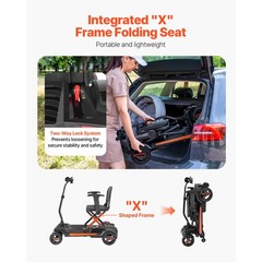 Uimoso 4-Wheel Electric Mobility Scooter with Foldable Design for Easy Transport