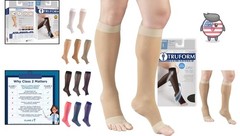 Open Toe Sheer Compression Stockings 15-20 mmHg – Comfortable & Fashionable