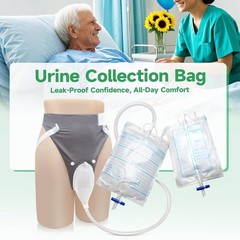 Condom Catheters for Elderly Men Age 80, External Catheter with 2 Urine