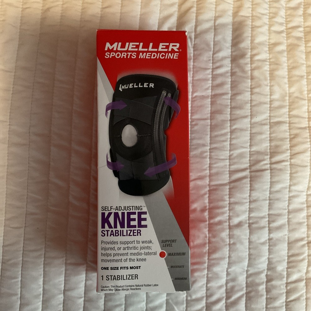 Mueller Sport Care Unisex Knee & Thigh Brace Hinged Adjustable Black One Size