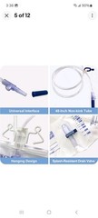 5 Pack Urinary Drainage Bag with Anti-Reflux Chamber,2000mL Urine Bags with 48″