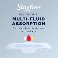 Stayfree Ultra Thin Overnight Pads 40 Count (Pack of 3), With Wings