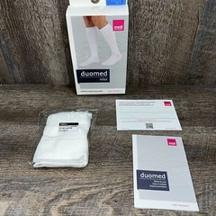 Medi Duomed Relax Medial Compression Socks – Closed Toe White 15 – 20 Small
