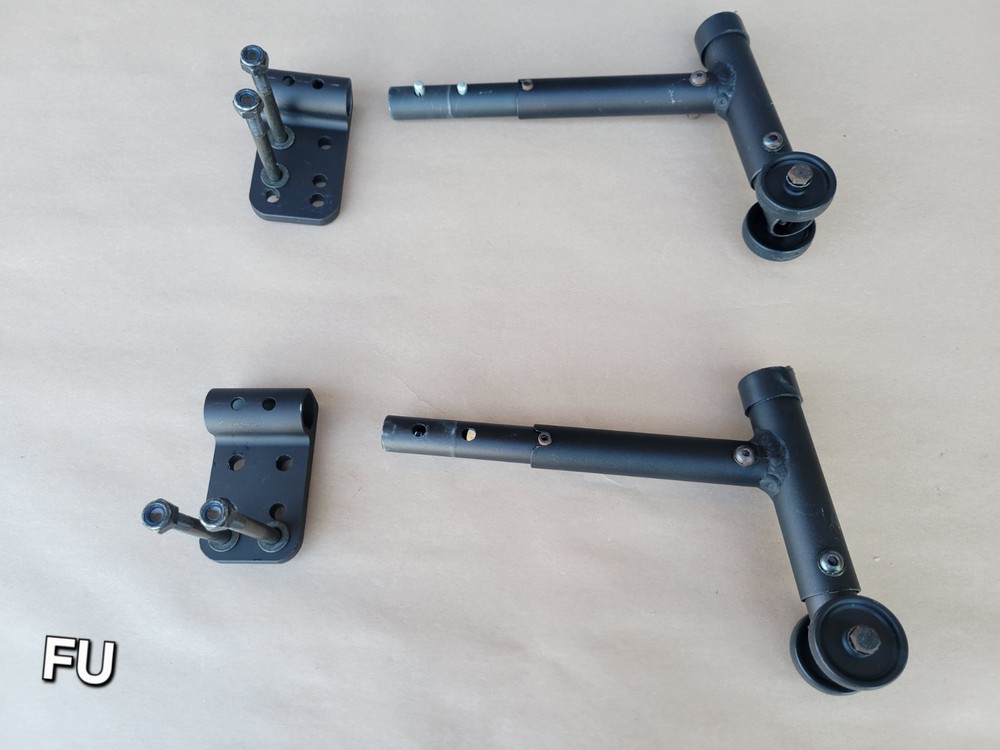 Pair KI Mobility Focus CR Wheelchair ANTI Tips W/ Brackets TIPPERS Wheelie Bars