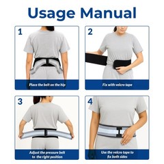 Dainely SI Joint Belt for Women & Men, Sacroiliac Hip Support Regular, Black