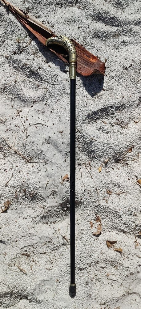 36” Brass Eagle Head Handle Walking Stick Cane Handmade Metal