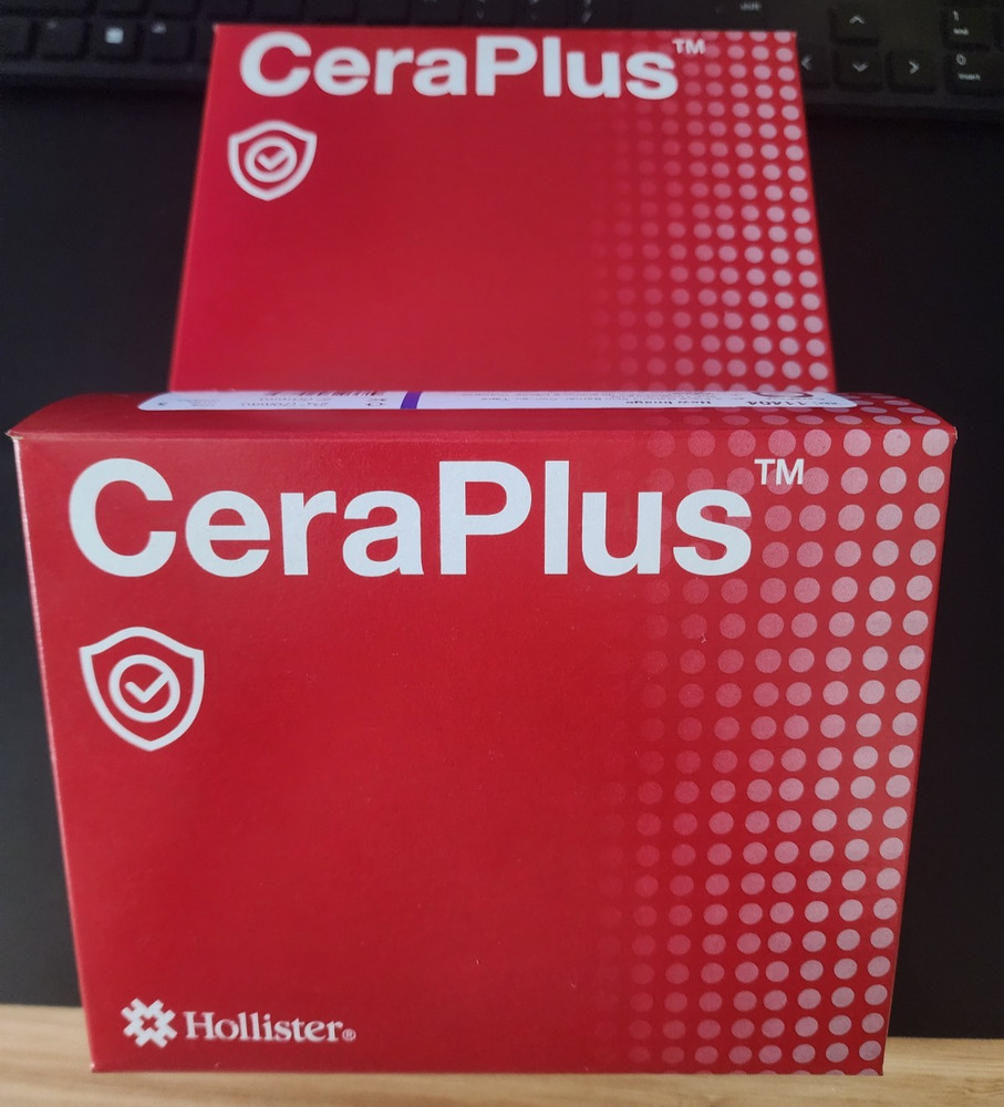 (2) Hollister 11404 New Image Ceraplus 2-piece Ostomy Skin Barrier 5 Units
