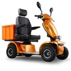 4 Wheels Heavy Duty Mobility Scooter 31 Miles 3-Speed 48V 1000W 500lbs Orange
