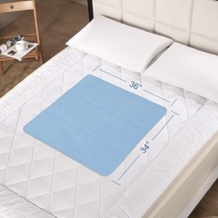Durable Waterproof Bed Pads – 34″ x 36″ Reusable & Machine Washable, 2 Pack