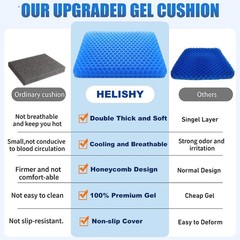 Gel Seat Cushion – Non-Slip Egg Seat Cushion Chair Pads – Office Chair Car Seat