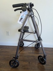 Stander 4250-BW Folding Rollator Walker Seat Black Walnut Lightweight