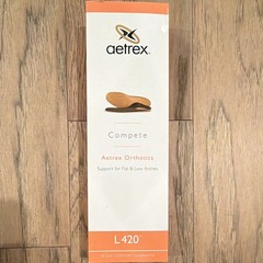 Aetrex Compete L420 Orthotic Insoles Anti-Microbial Women’s 7 (Flat & Low arch)