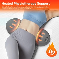 Triple Fusion Back Massager with Heat, Vibration & Air Traction, 3-in-1 Elect…