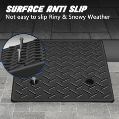 Rubber Curb Ramp,2 Pack,6″ Rise Height,11023Ibs, Capacity Driveway Ramps,18.9″ L