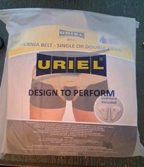 Uriel Hernia Belt Dual-Sided Support Cushions Included Adjustable Beige XL