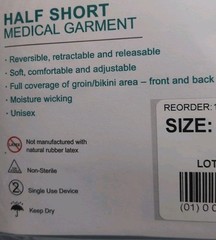 Lot 4 COVR Half Short Adult M/L Patient Privacy Garment Unisex Hospital Stay Buy