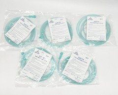 MSS 5-Pack Soft Nasal Oxygen Cannulas – Adult, 7ft Tubing, Comfort Fit, Green