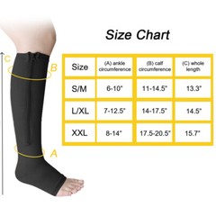 Compression Socks Support Graduated Stockings Men Women 20-30mmHg Nylon Sleeves