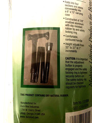 New Never Used DMI Folding Adjustable Walking Cane In Original Package Black