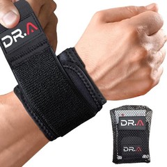 Adjustable Black Wrist Support Brace with Exercise Tips for Enhanced Strength