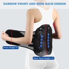 Nvorliy LSO Lower Back Brace Fit Women & Men, Compression Large, Black