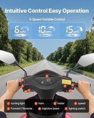 VEVOR Heavy Duty 4-Wheel Mobility Scooters 21.5 Miles 3-Speed 500lbs Capacity