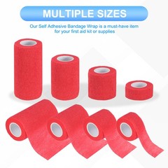 Self Adhesive Bandage Wrap 177″ x 2″, 50 Pcs Wrap Tape, Orange