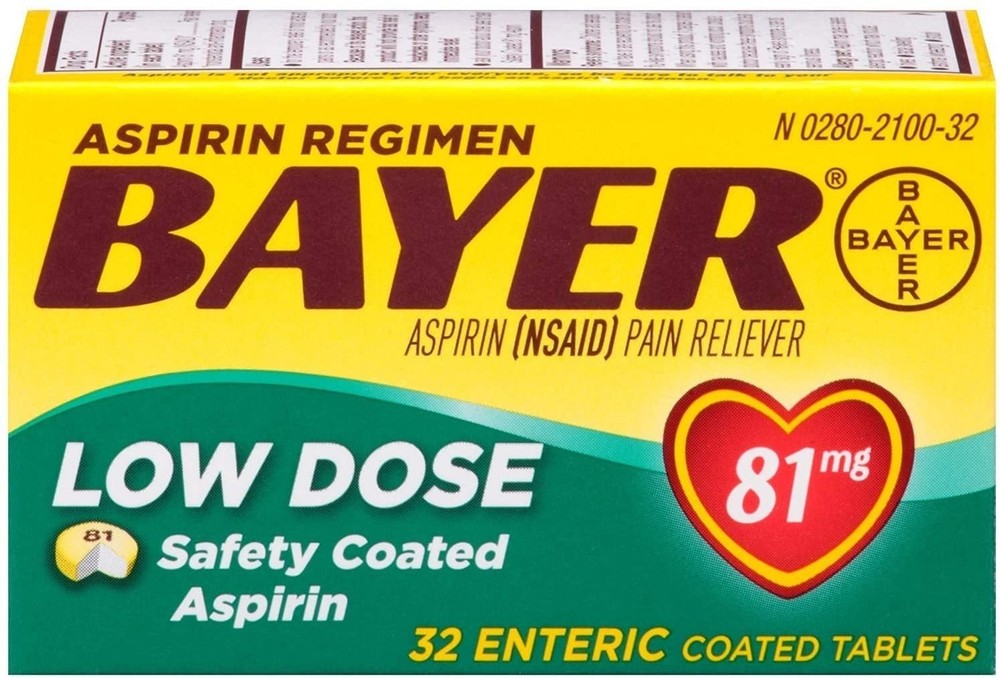 Aspirin Regimen Bayer 81mg Enteric Coated Tablets, #1 Doctor Recommended…