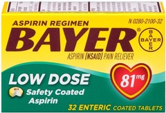 Aspirin Regimen Bayer 81mg Enteric Coated Tablets, #1 Doctor Recommended…