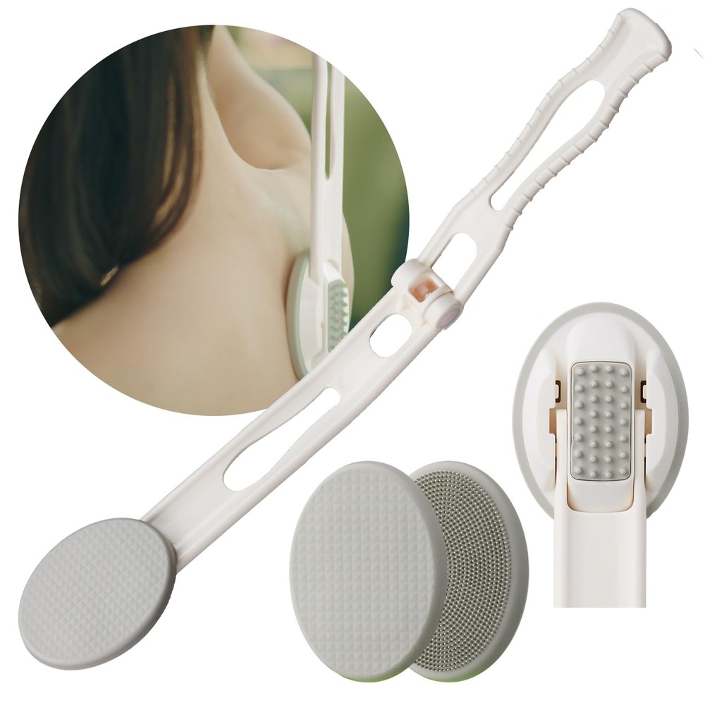 DOWMI Lotion Applicator for Back – 3in1 Foldable, 1 Count (Pack of 1), White