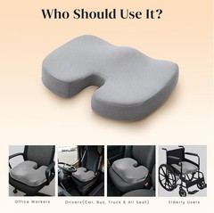 GRAND PITSTOP Gel Memory Foam Seat Cushion – Orthopedic Ergonomic Cushion for