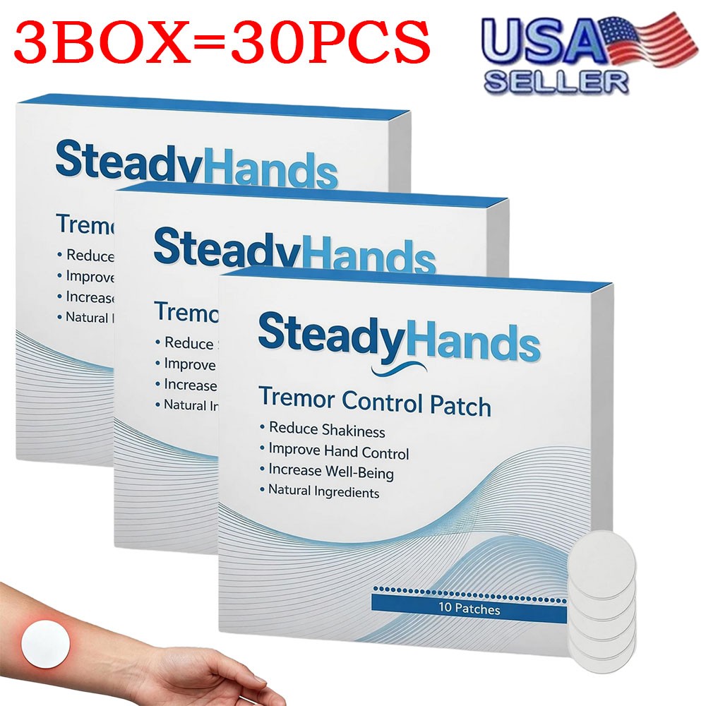 3xSteadyhands Tremor Control Patch, Steady Hands Control Patch – Hand Stabilizer