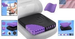 Luxury Gel Seat Cushion – Cooling Chair Pad for Long Sitting, 16.5×15 Inch
