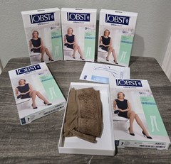 5 JOBST Ultra Sheer Support Compression Stockings Thigh CT Sun Bronze 8-15 mmHg
