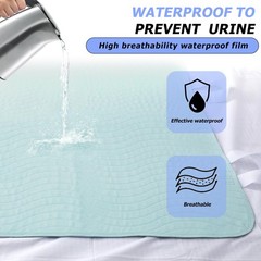 Bed Pads for Incontinence Washable 36×52 Inch – 2 Pack, Light Green