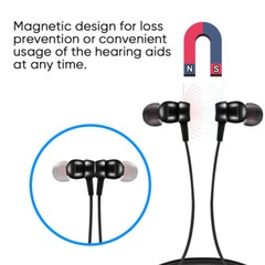 JINGHAO Hearing Amplifier Aids 80H Use, Noise Cancelling, USB Rechargeable