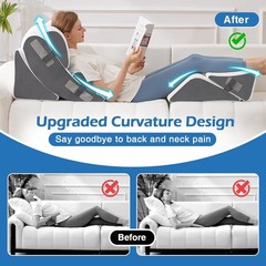 Ahpmeoa 6PCS Wedge Pillow Set for After Surgery, Orthopedic Bed Wedge Pillow