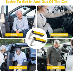 Car Door Handle for Elderly, 3-In-1 Car Handle Assist for Seniors, Portable Auto