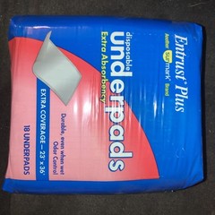 Entrust Plus Bladder disposable underpads extra Absorbency 18 Ct 23″x36″ Sunmark
