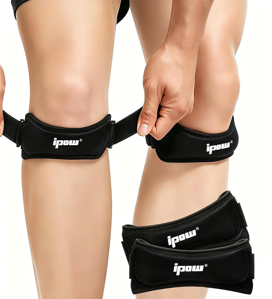 IPOW Patella Tendon Knee Strap 2 Pack Knee Pain Relief & Patella Stabilizer Knee