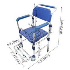 330LB Waterproof Wheelchair Bathroom Shower Seat with Removable Armrests