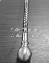 Solid Titanium Walking Cane – Ball Handle – Extraordinary Custom Quality