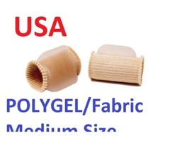 Natra Cure Gel Toe Spreader With Ribbed Fabric POLYGEL M Pair