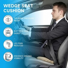 Car Seat Cushion – Memory Foam Seat Pad for Sciatica & Lower Back Pain Relief…