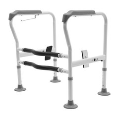 Toilet Frame Grab Bars Safety Rail Seat Handicap Assist Senior Arm Rest White US