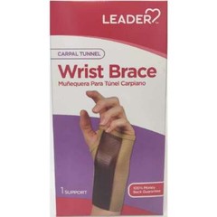 Leader Carpal Tunnel Wrist Brace Left Hand (Beige) X-Large, Reduces Pain and Pro