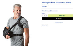 Universal DonJoy UltraSling PRO Shoulder Brace Easy Use for Left or Right Arm
