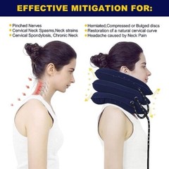 Cervical Neck Traction Device for Neck Pain Relief-Inflatable-Neck Pillow